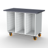 Rolling Workbench with 3 Trays Cabinets