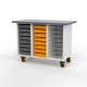 Rolling Workbench with 3 Cabinets