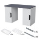 Desk with 2 Cabinets