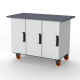 Rolling Workbench with 3 Cabinets