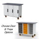 Rolling Workbench with 3 Cabinets
