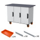 Rolling Workbench with 3 Cabinets