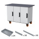 Rolling Workbench with 3 Cabinets