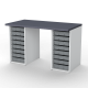 Desk with 2 Cabinets