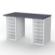 Desk with 2 Cabinets