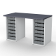 Desk with 2 Cabinets