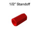 Red Aluminum Standoffs, 1/2" Length, 10 pack