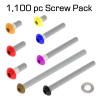 Color Coded Shoulder Screws 1,100 Piece Variety Pack