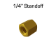 Yellow Aluminum Standoffs, 1/4" Length, 10 pack