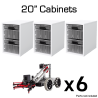 20" Cabinets + Trays Set for V5 Classroom Starter Bundle (6 Clawbots)