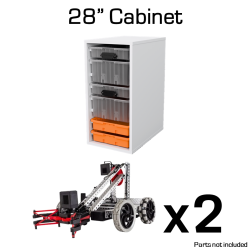 28" Cabinet + Trays Set for 2 V5 Classroom Starter Kits (2 Clawbots)