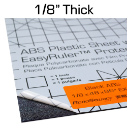 ABS Sheet, 0.118" (1/8") Thick, Black