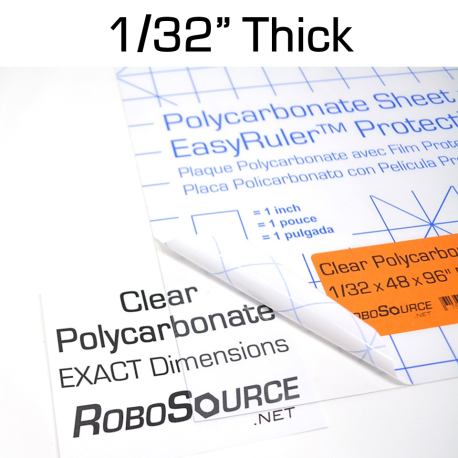 Clear Polycarbonate Sheet, 0.030" (1/32") Thick