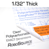 Clear Polycarbonate Sheet, 0.030" (1/32") Thick