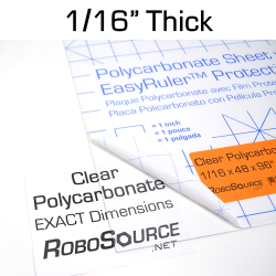 Clear Polycarbonate Sheet, 0.0625" (1/16") Thick
