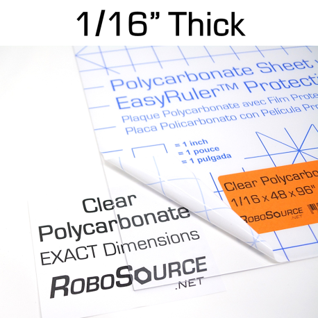 Clear Polycarbonate Sheet, 0.0625" (1/16") Thick