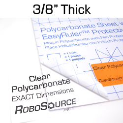 Clear Polycarbonate Sheet, 0.354" (3/8") Thick
