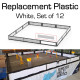 Replacement Clear Plastic for Metal Field Perimeter, Set of 12