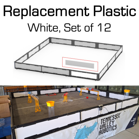 Replacement Clear Plastic for Metal Field Perimeter, Set of 12