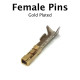 Female Crimp Pins, Gold Plated, 30 pack