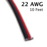 3 Conductor Cable, 22 AWG, 10 Feet