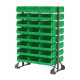2 Sided Hanging Bin Rack, 16 Rails, 53" Tall