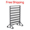 2 Sided Hanging Bin Rack, 16 Rails, 53" Tall
