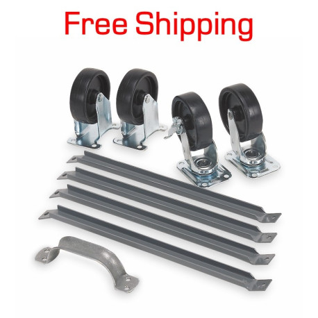 Mobile Kit for 2 Sided Hanging Bin Rack